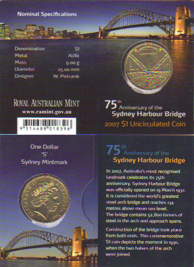 2007 S Australia $1 (Sydney Habour Bridge) K000025